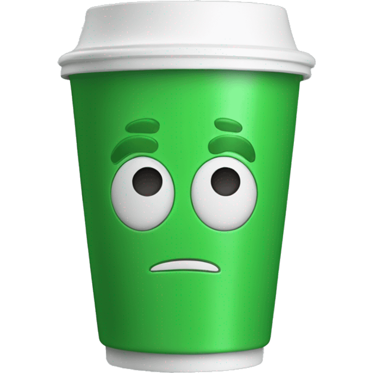 double styrofoam cup with green liquid emoji