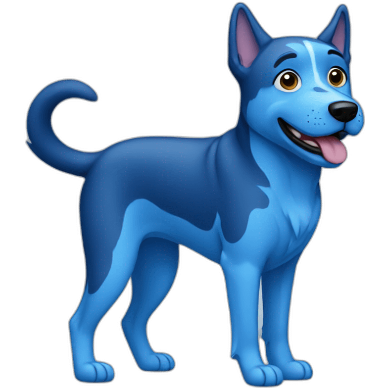 Blue dog emoji