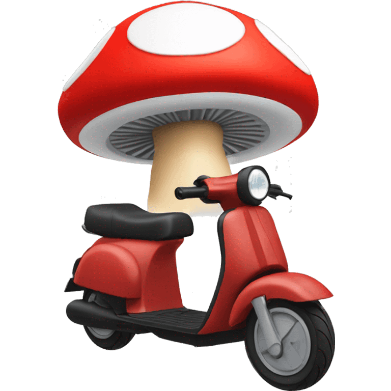 Mario-style Mushroom Electric-Scooter emoji