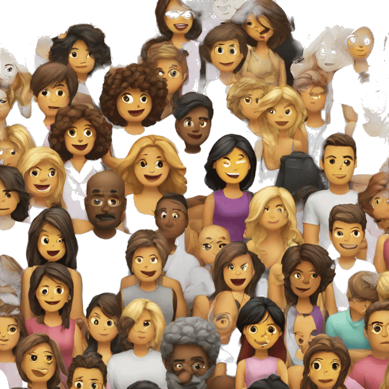 Group of people sitting in rows emoji