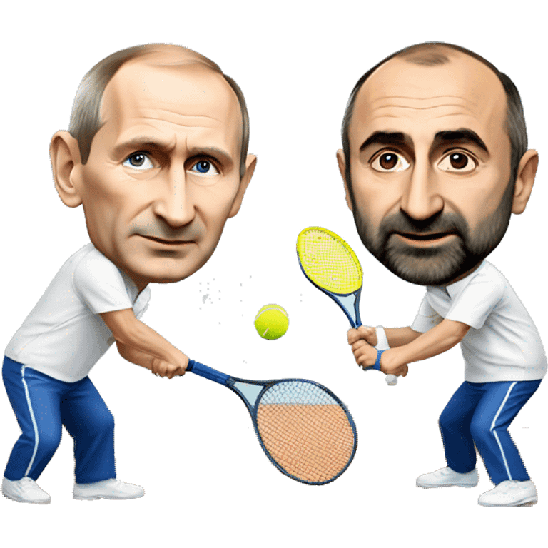 nikol pashinyan and vladimir putin playing tennis emoji