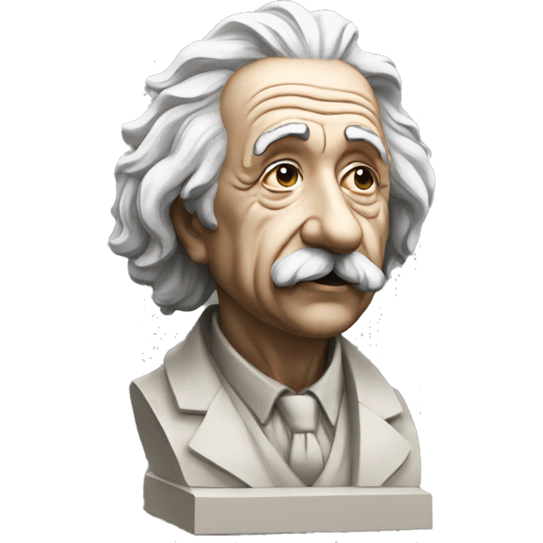 philosopher statue as albert einstein emoji