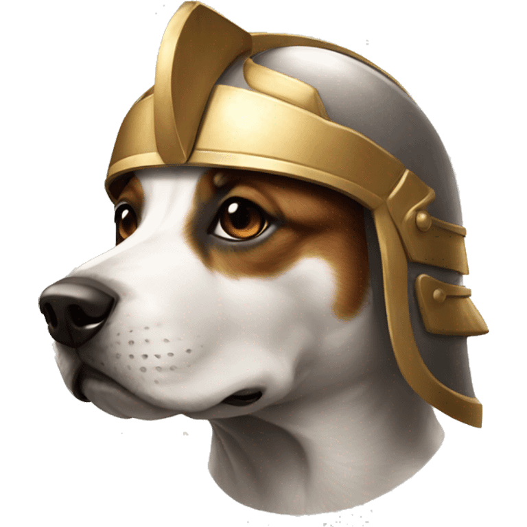 gladiator helmet dog emoji