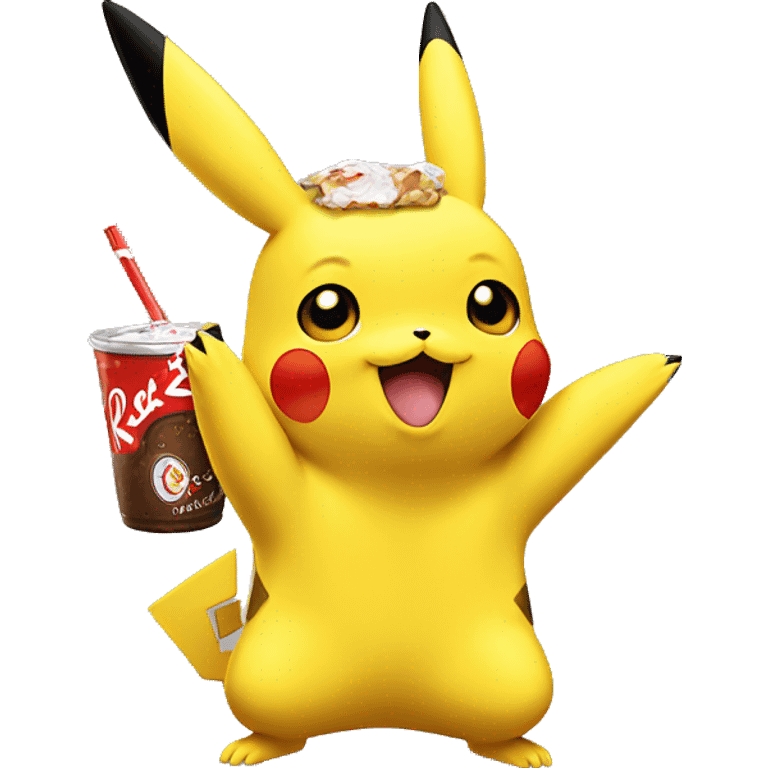 Pikachu avec coca emoji