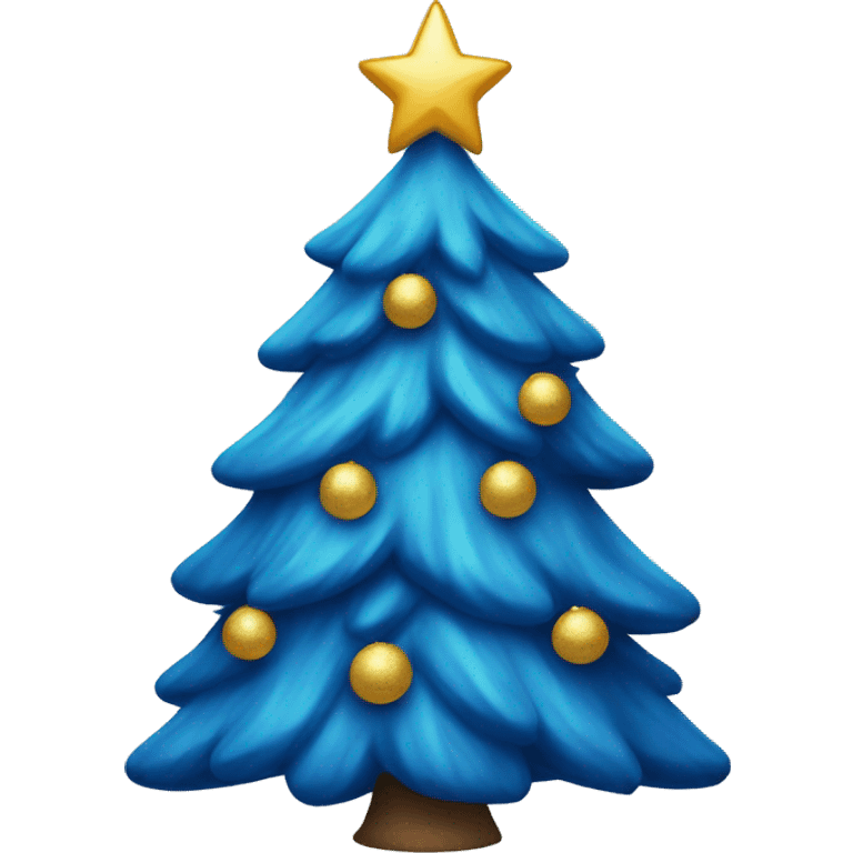 Blue Christmas tree emoji