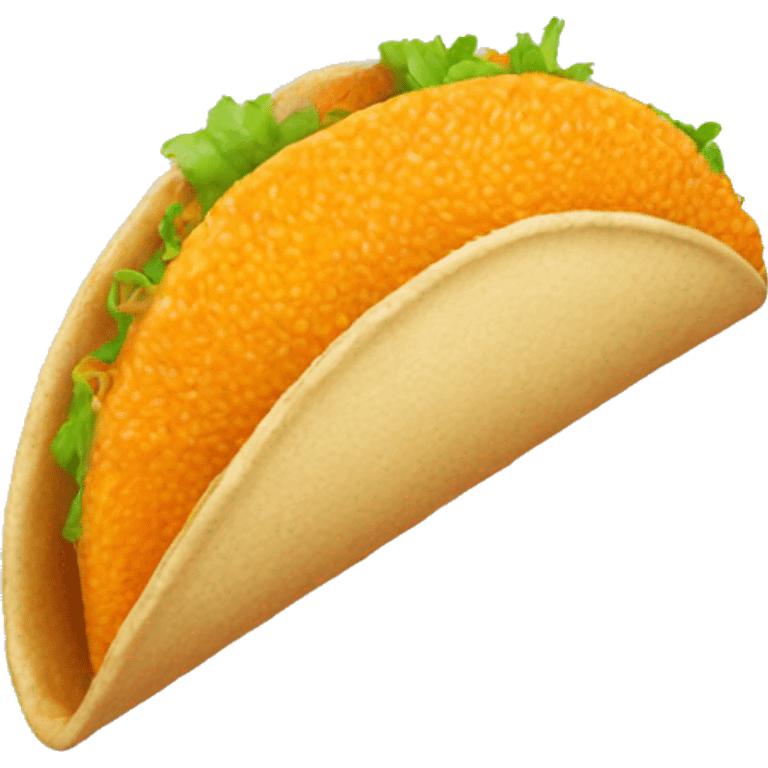 Orange taco shell emoji