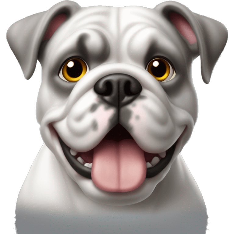 Französische Bulldogge grau emoji