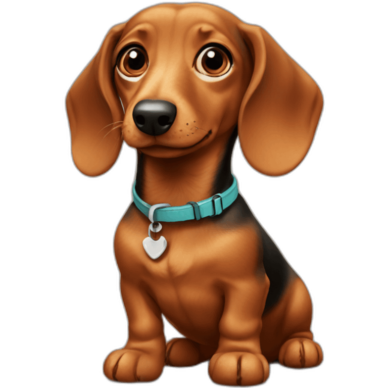 funny puppy dachshund emoji