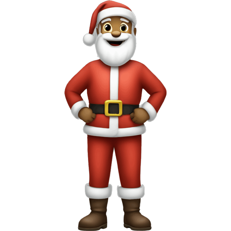 Santa clause full body wearing Santa uniform with lights on his body emoji