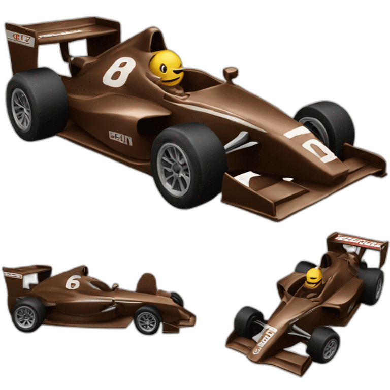 a chocolate racing car emoji