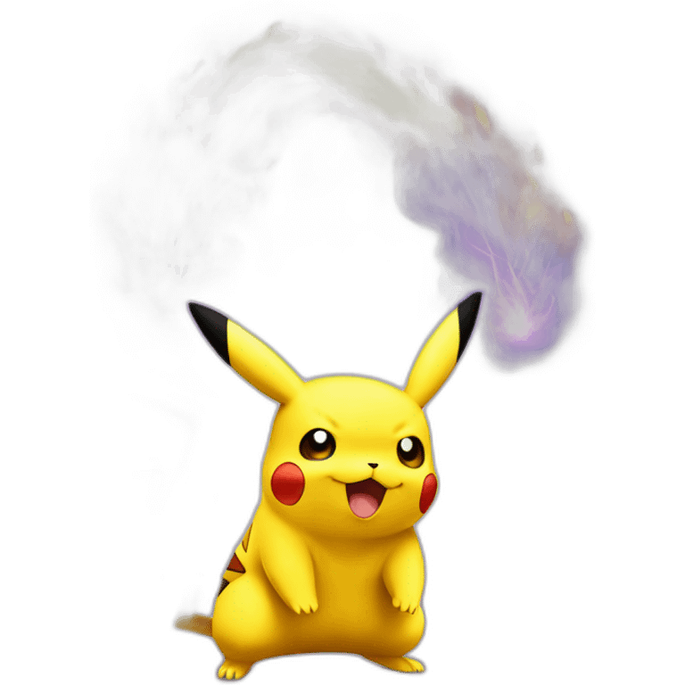 Pikachu sur dracaufeu emoji