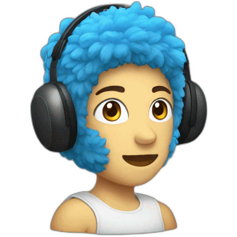 blu- earmuffs emoji