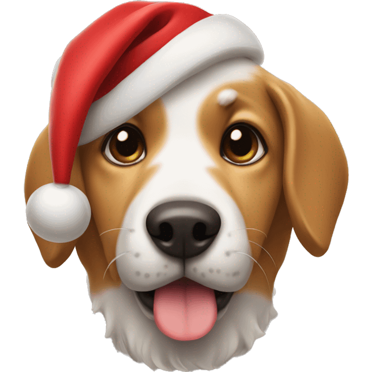 Dog with Santa hat emoji