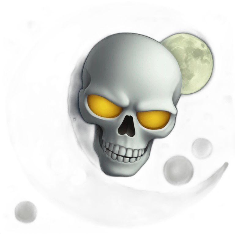 A-skull-in-the-moon emoji