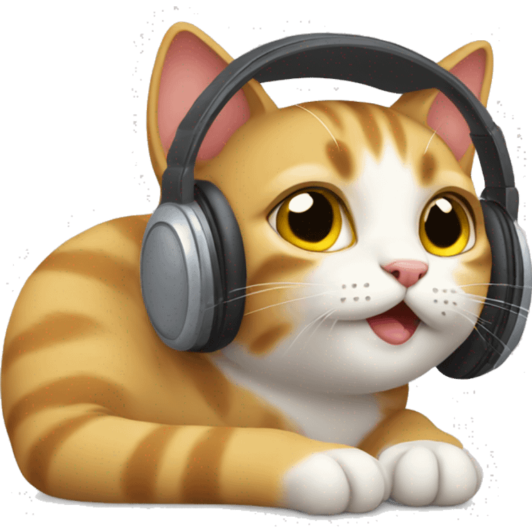 cat listening mus emoji