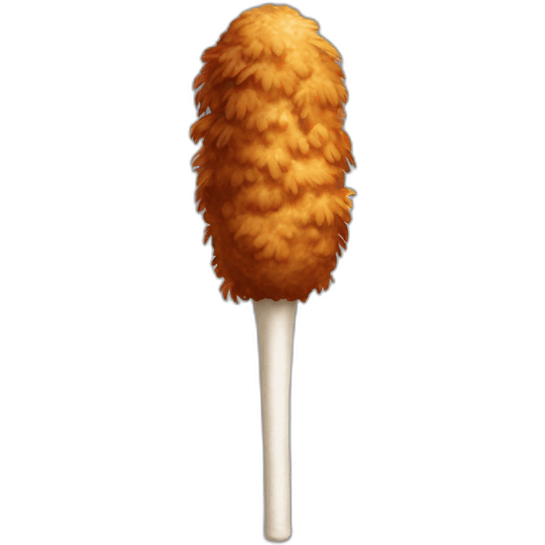 Kfc drumstick with a feather sticking out emoji