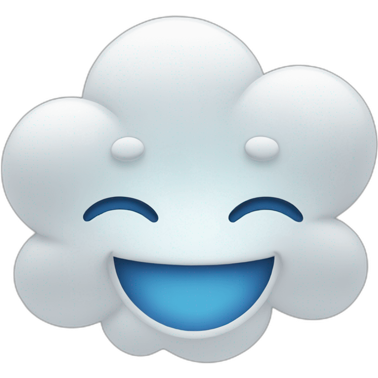 funny cloud smile emoji