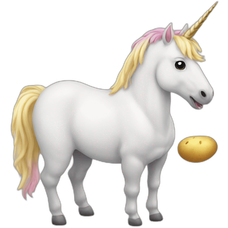 unicorn eating potato emoji