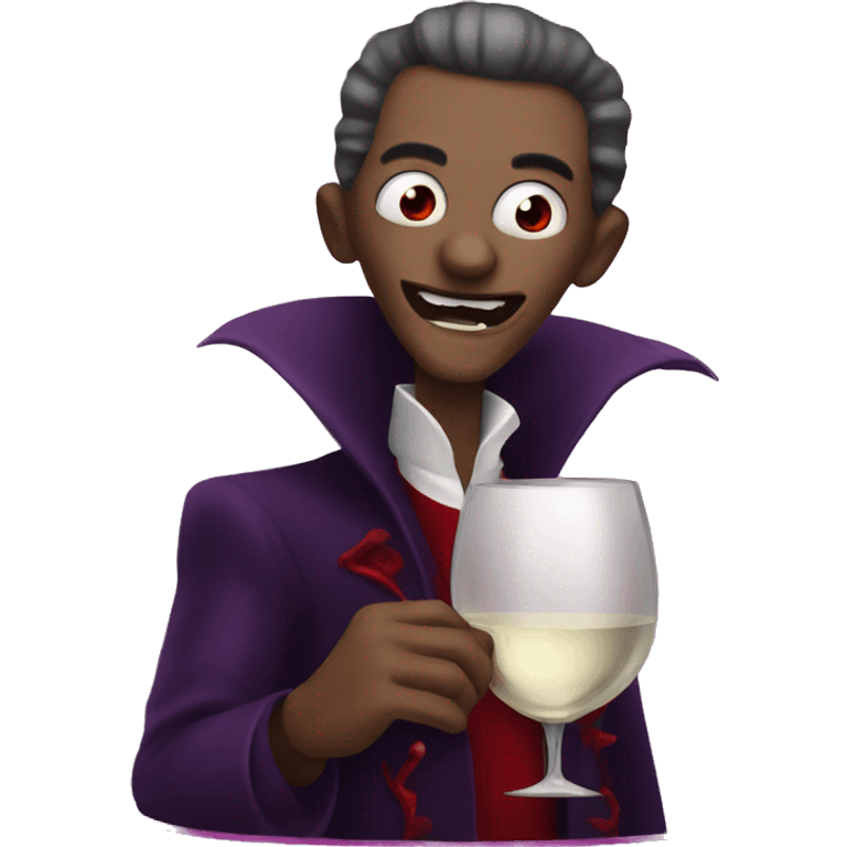 vampire with wine emoji