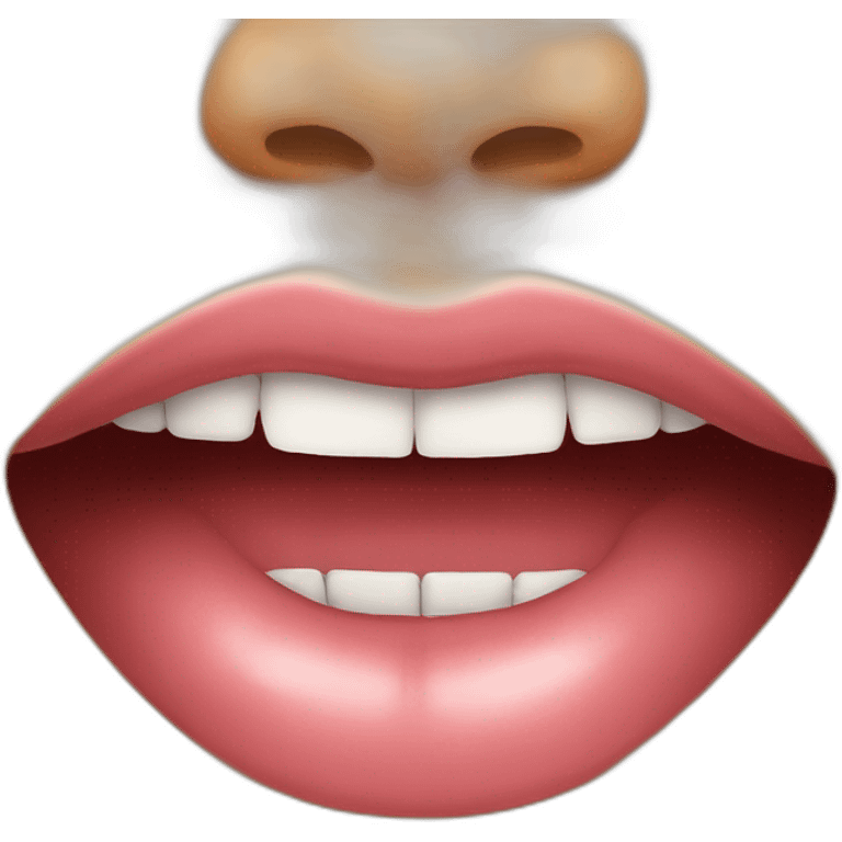 mouth wide open with lips beautiful emoji