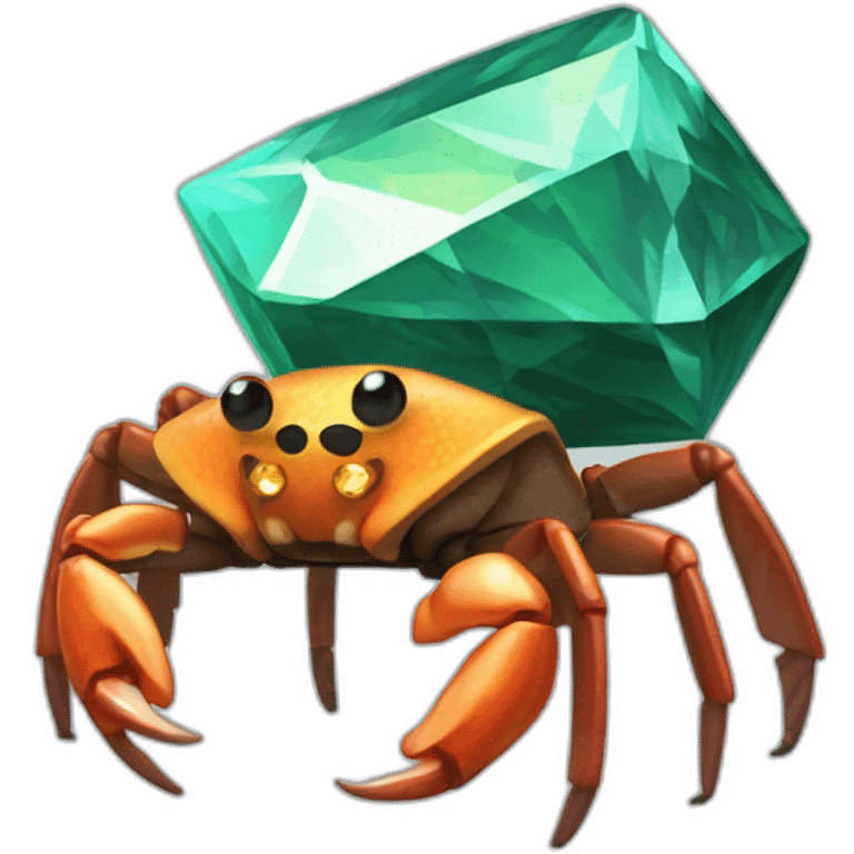 fiddler crab with a diamond pickaxe from minecraft emoji