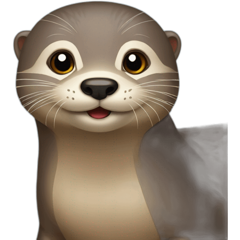 Loutre sur chat emoji