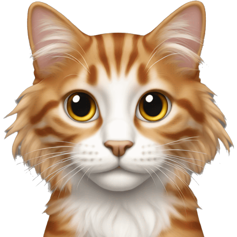 Red silver tabby long hair emoji