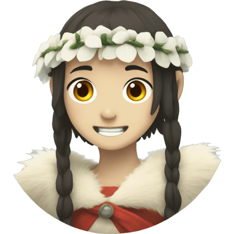 Princess Mononoke Studio Ghibli with Smile Face emoji