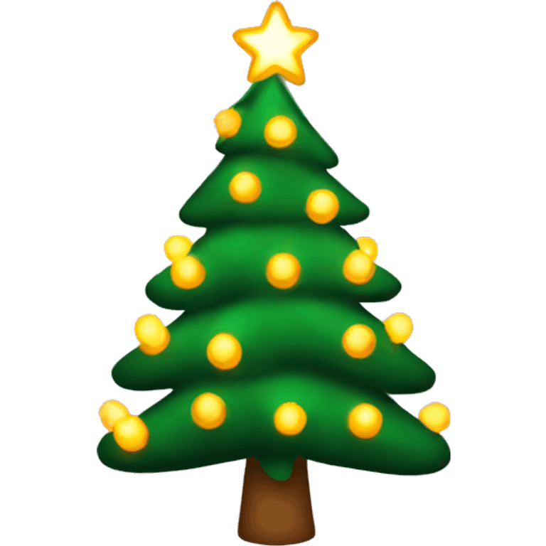 Lit Christmas tree  emoji