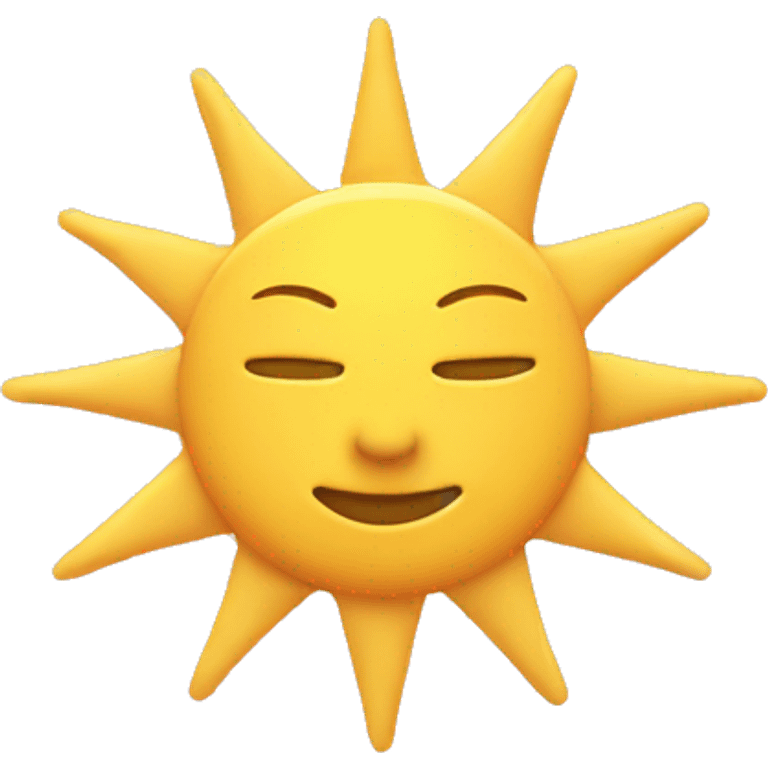 Yellow sun in a pastelle pink circle  emoji