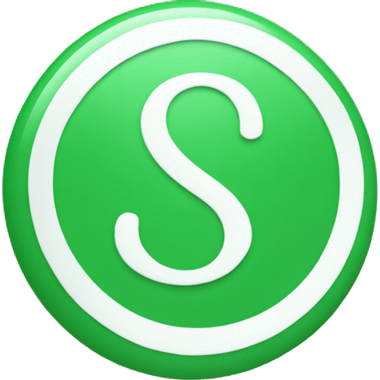 Make me an emoji of a green circle with the letter S in white emoji