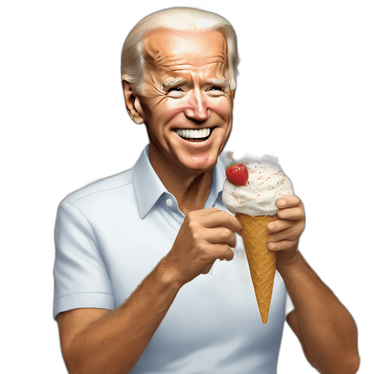 Joe biden eating ice cream emoji