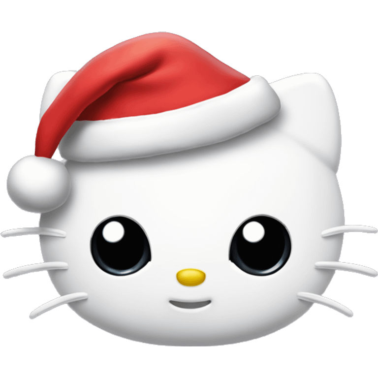 Hello kitty with a Santa hat emoji