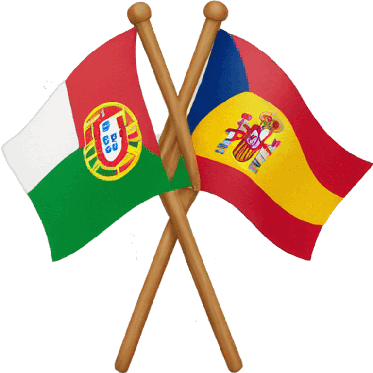 Portugal and Spain Flags  emoji