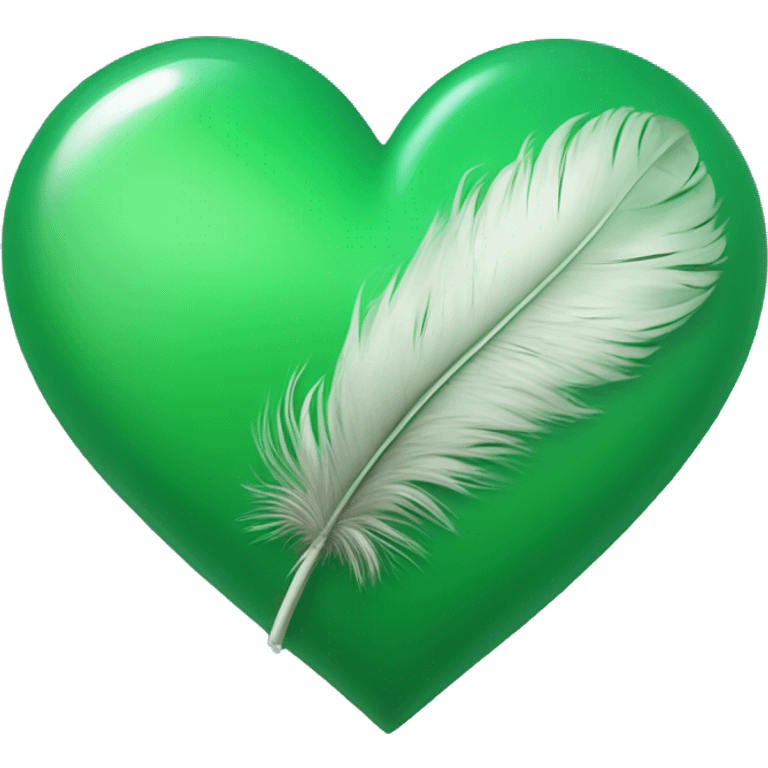 green heart with feather emoji