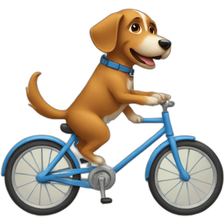 dog riding a bike emoji