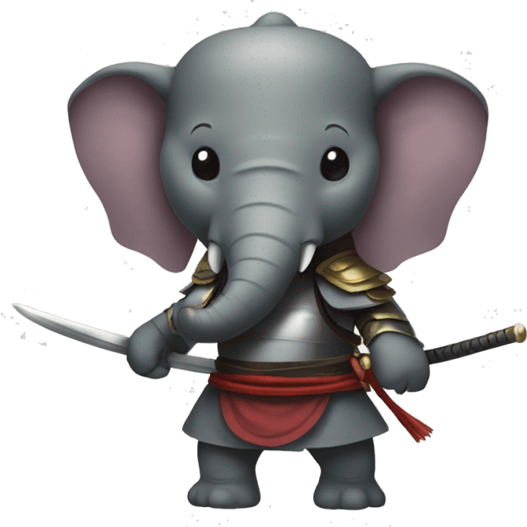 Éléphant samouraï  emoji