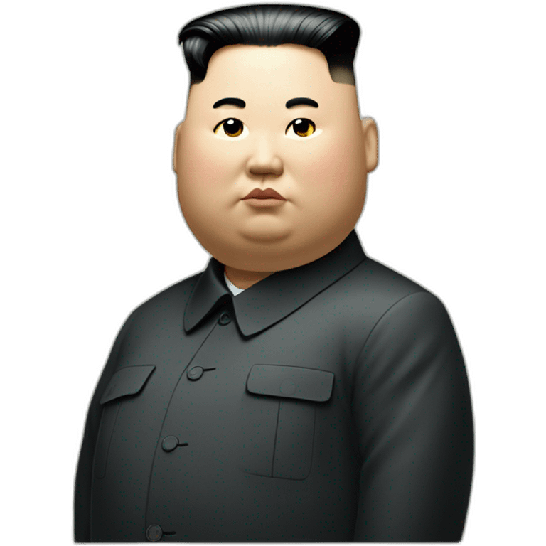 super fat Kim jong un and a white tick mark emoji