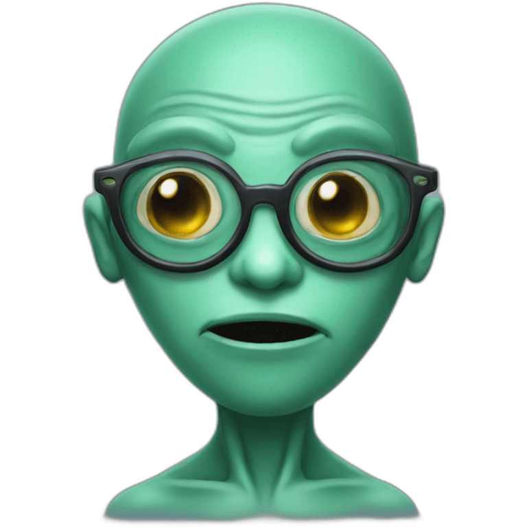 alien with glasses emoji