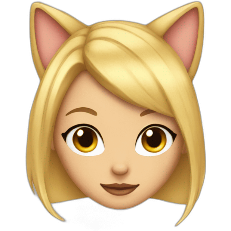 sexy blonde cat ears emoji