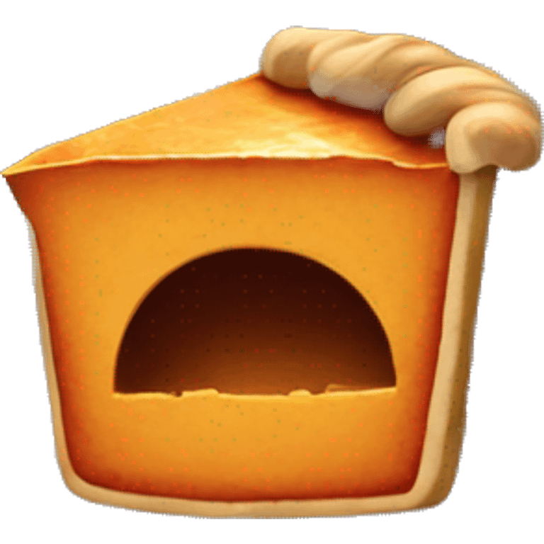 pumpkin pie on a building emoji