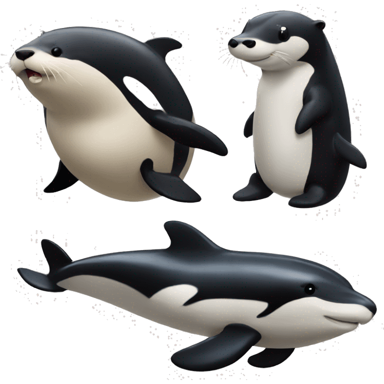 Otter and orca  emoji