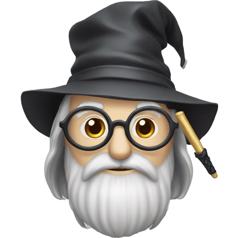 Professor Albus Dumbledore with wand emoji