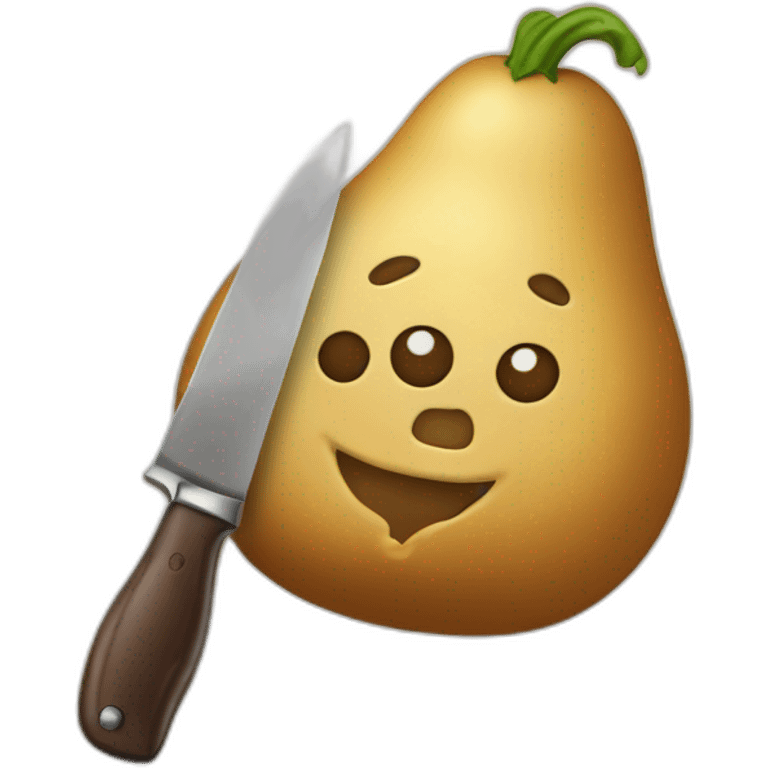 Patata con cuchillo emoji