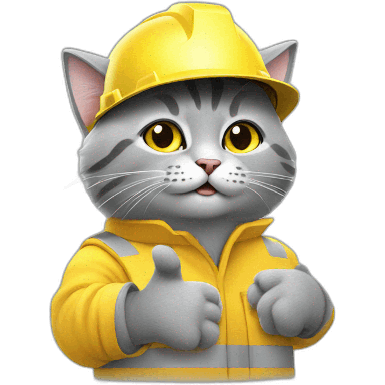 gray-cat pointing his finger out with yellow construction helmet emoji