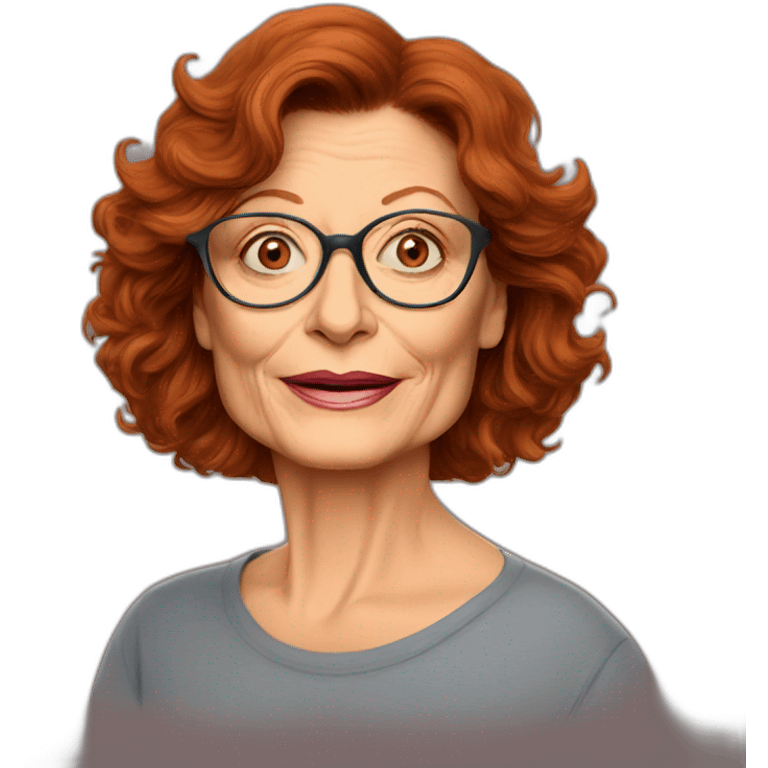 actor susan sarandon cartoon wearing tee emoji