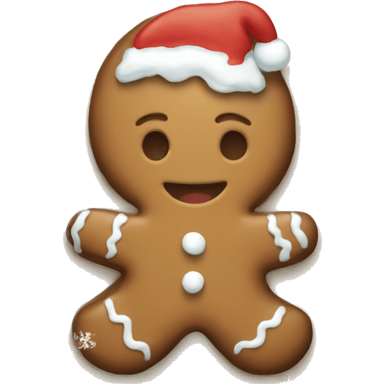 A christmas gingerbread cute emoji