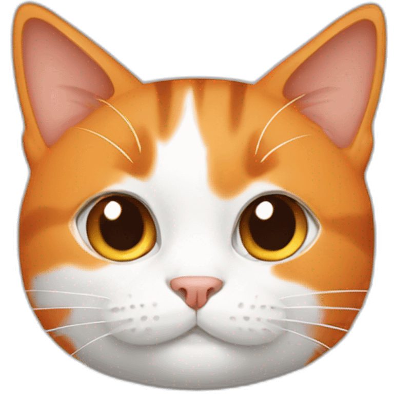 Orange black and white cat emoji