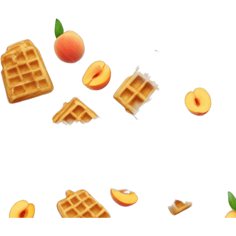 Waffles and peaches emoji