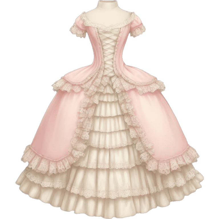 Rococo dress with pale pink and lace emoji